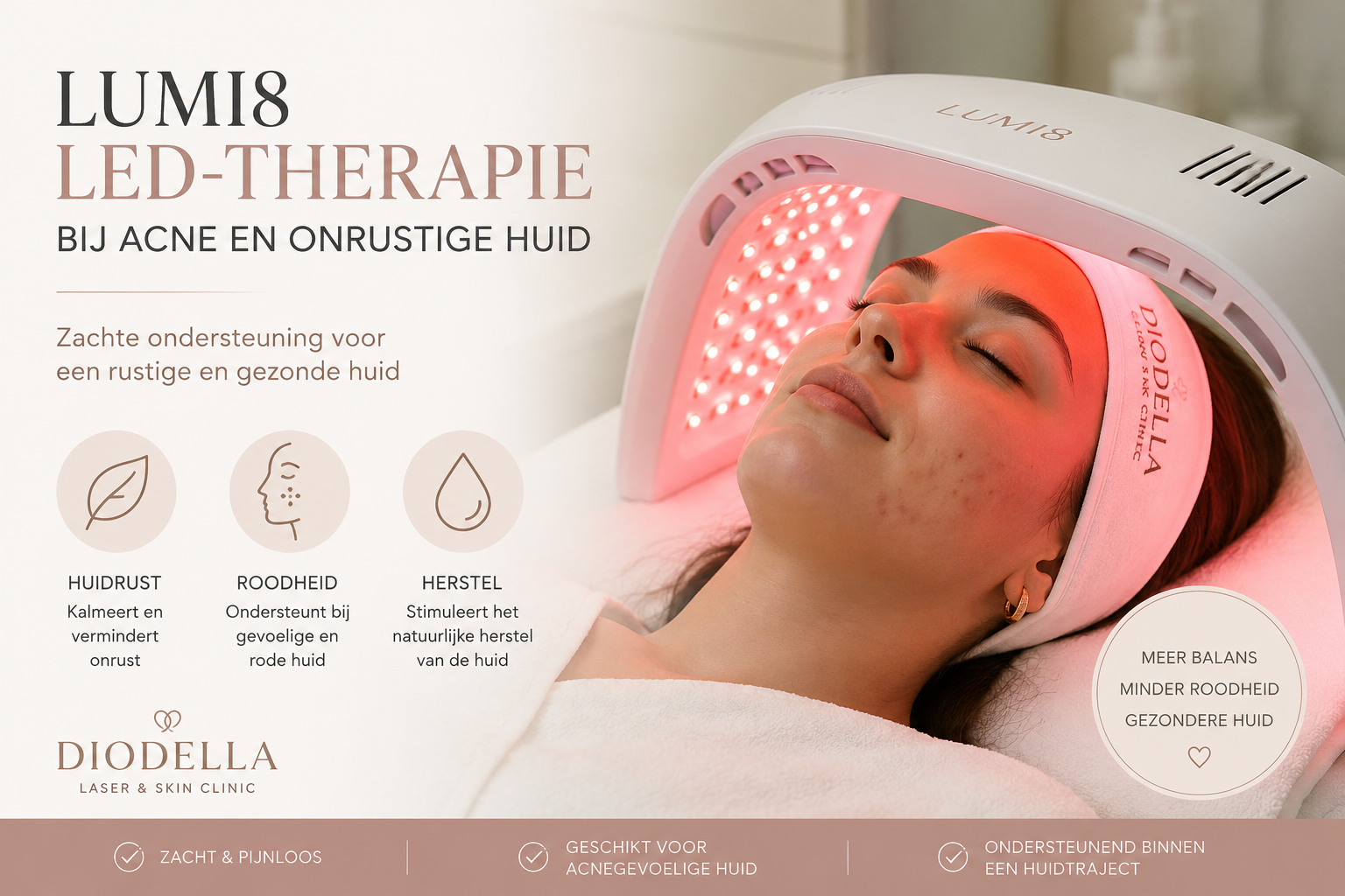 LUMI8 LED-therapie bij onrustige huid en acne