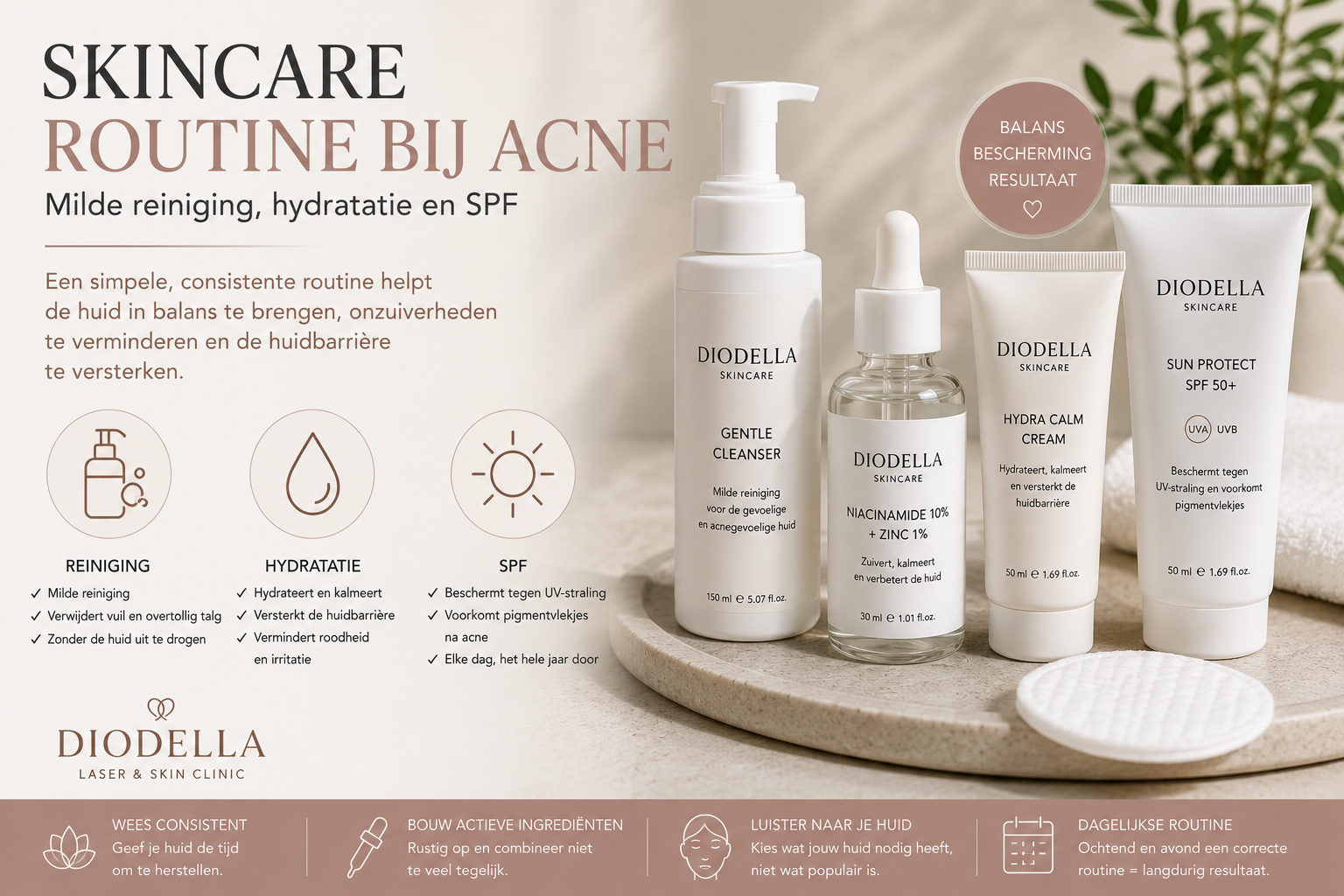 Welke skincare routine helpt bij acne?