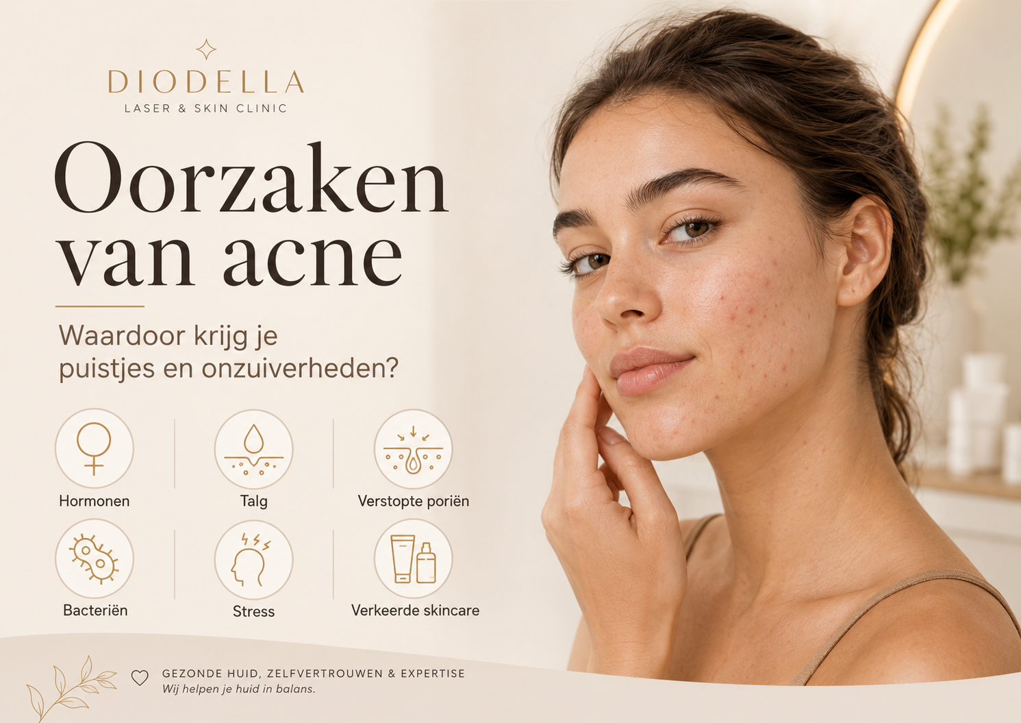 Oorzaken van acne: waardoor krijg je puistjes en onzuiverheden?