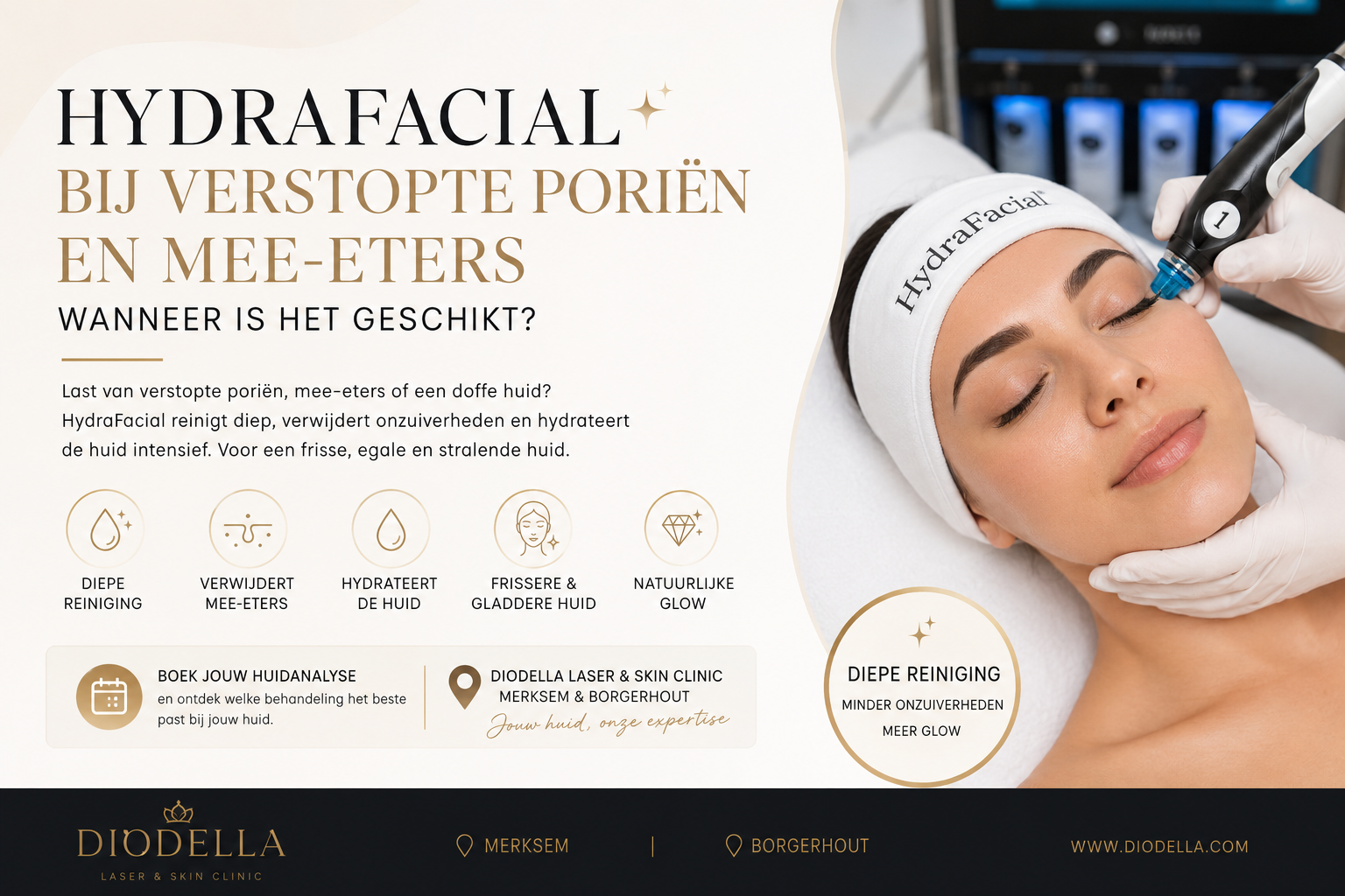 HydraFacial bij verstopte poriën en mee-eters: wanneer is het geschikt?